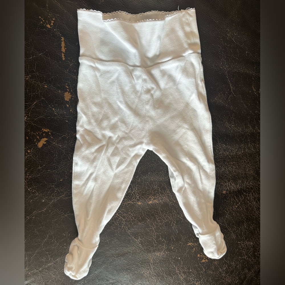 Soft White Kids Footie Pants